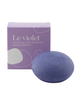 shampoing solide anti-jaunissement cheveux blonds gris pigments violets Autour du Bain