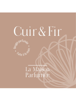 Bougie parfumée Cuir & Fir, 40 heures