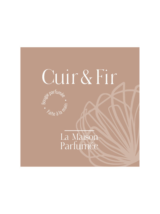Bougie parfumée Cuir & Fir, 40 heures