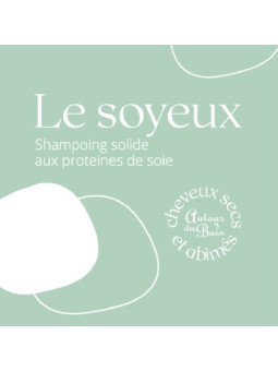 Shampoing solide aux Protéines de Soie pour cheveux secs ou abimés : Le Soyeux