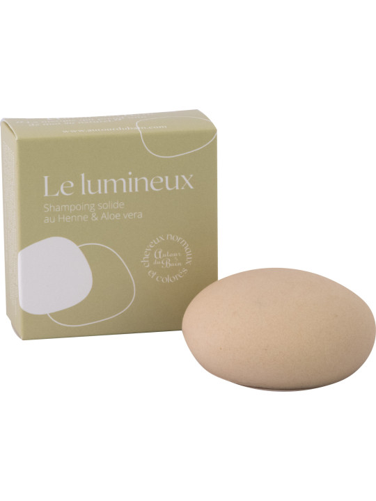 Shampoing solide au Henné Neutre et Aloé Vera pour cheveux normaux, fins ou ternes : Le Lumineux
