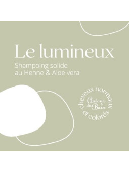 Shampoing solide au Henné Neutre et Aloé Vera pour cheveux normaux, fins ou ternes : Le Lumineux
