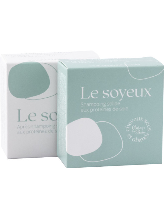 Pochon Duo Le Soyeux aux protéines de soie (Shampoing & Soin solides)