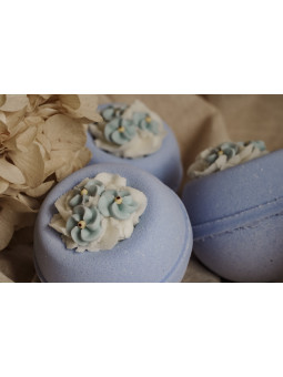 Bombe de bain Moussante Hortensia enrichie en beurre de Karité