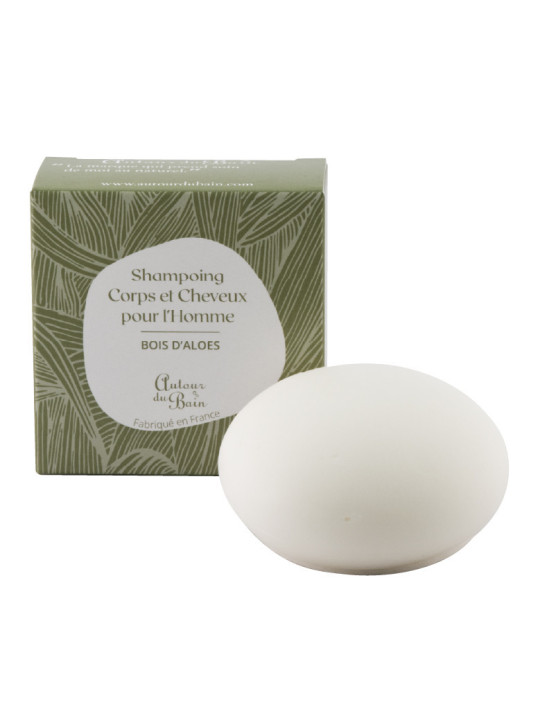 Shampoing Solide Corps et Cheveux Bois D'Aloès 75gr.