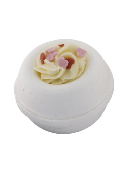 Bombe de bain Moussante Pomme d'amour enrichie en beurre de karité