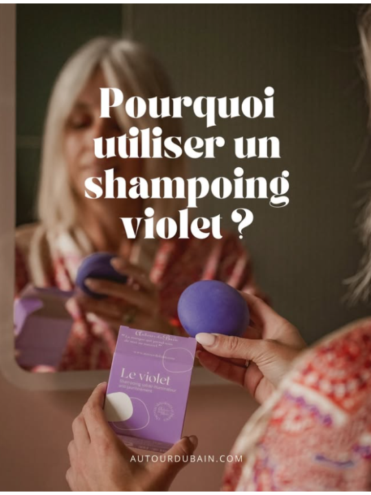 Shampoing Solide Anti-Jaunissement Cheveux Blonds ou Gris - Le Violet